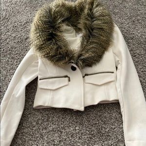 Bebe Fur white  Jacket